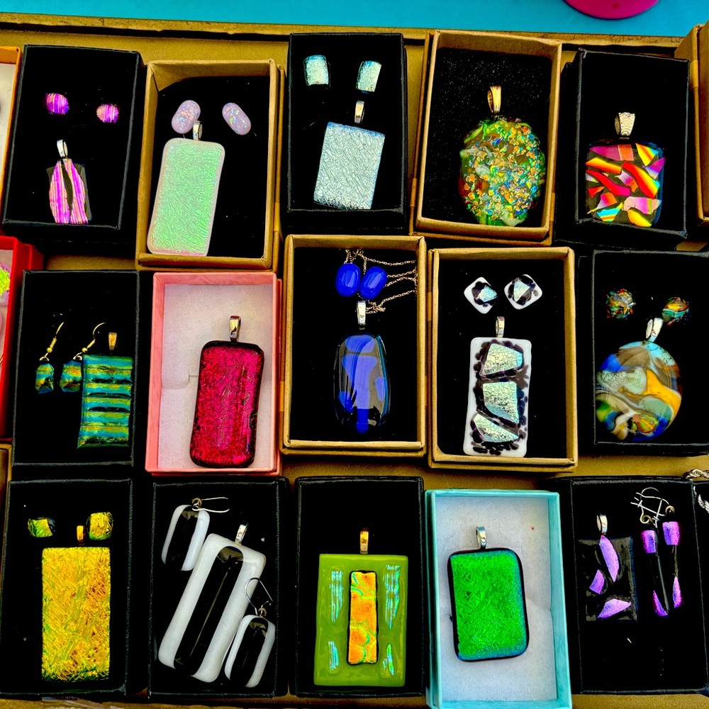 Custom jewelry sets $35.00 any set, $25 for fused glass designer pendant’s!